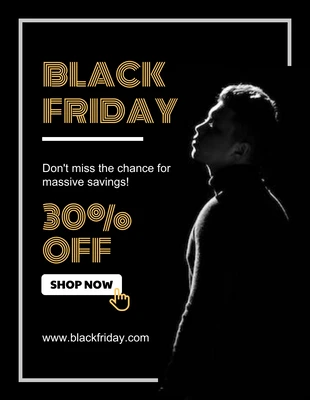 Free  Template: Minimalist Black Friday Flyer Template