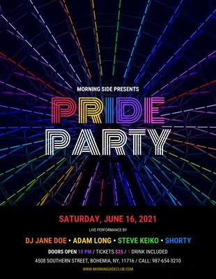 premium  Template: Pride Party Event Flyer Template