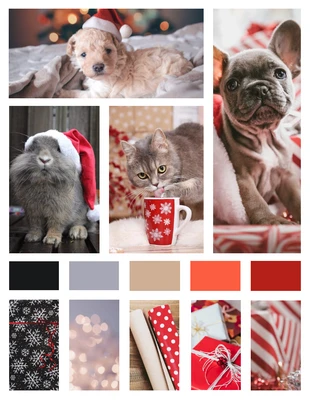 Free  Template: Pet Holiday Photoshoot Mood Board