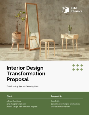 business  Template: Minimalist Interior Design Transformation Proposal Template