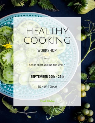 premium  Template: Healthy Cooking Flyer