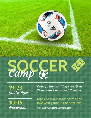 Free  Template: Soccer Camp Flyer Template