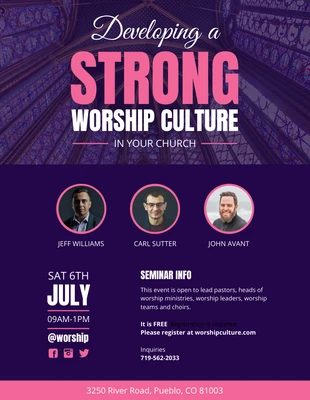 premium  Template: Church Seminar Flyer Template