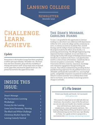 premium  Template: College Newsletter Template