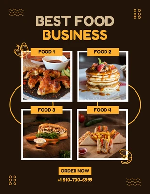 Free  Template: Food Business Order Flyer Template