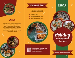 premium  Template: Holiday Catering Menu Brochure Template