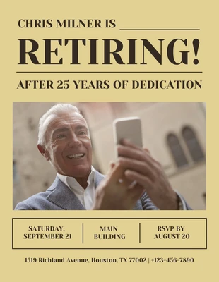 Free  Template: Retiring Flyer Template