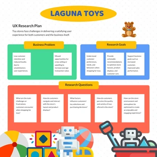 Free  Template: Toys Base Color Fun UX Research Plan Template