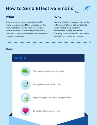 Free  Template: How to Send Effective Emails Infographic Template