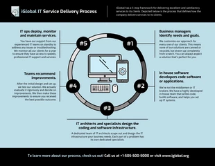 business  Template: 5 Steps IT Service Delivery Process Infographic Template