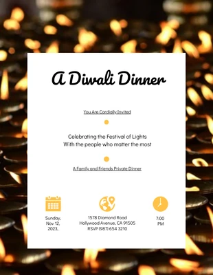 Free  Template: Diwali Invitation Template Free