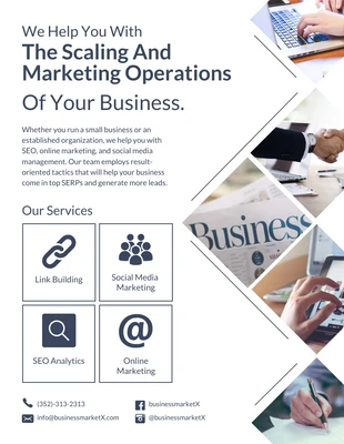 business  Template: Diamond Shape Marketing Operations Flyer Template