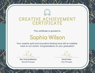 Free  Template: Aesthetic Creative Achievement School Certificate Template