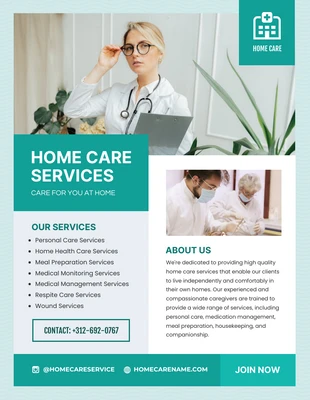 business  Template: Home Self Care Services Flyer Template