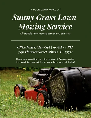 Free  Template: How To Make A Flyer For Lawn Mowing Template