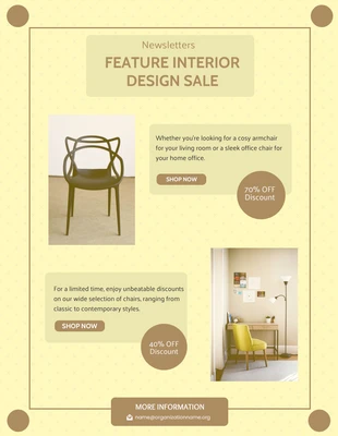 Free  Template: Chocolate Interior Design Newsletter Template