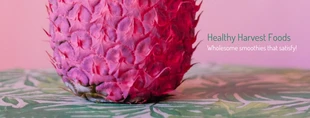 Free  Template: Pink Healthy Food Facebook Banner