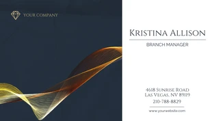 Free  Template: Luxurious Gold Jewelry Business Card With