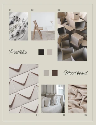 Free  Template: Artistic Black and Beige Photography Portfolio Mood Boards