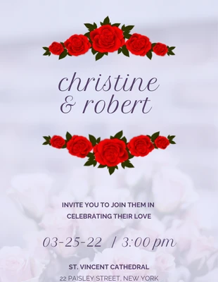 business  Template: Lavender Wedding Invitation