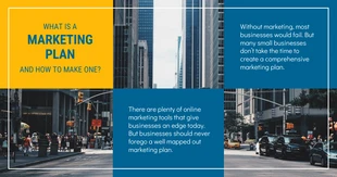 premium  Template: City Blue Marketing Plan Facebook Post