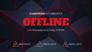 premium  Template: Prizm Twitch Offline YouTube Banner