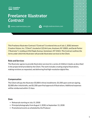 business  Template: Freelance Illustrator Contract Template