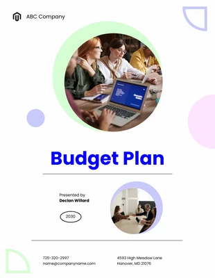 Free  Template: White Colorful Pastel Budget Plan Template