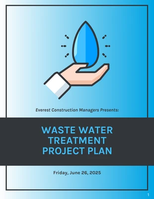 Free  Template: Waste Water Treatment Project Plan Template