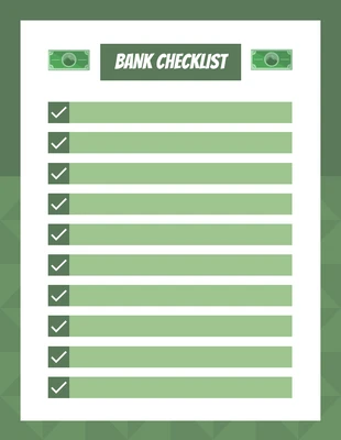 Free  Template: Simple Geometric Bank Checklist Template