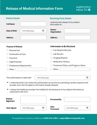 premium interactive Template: Medical Information Format Report Template