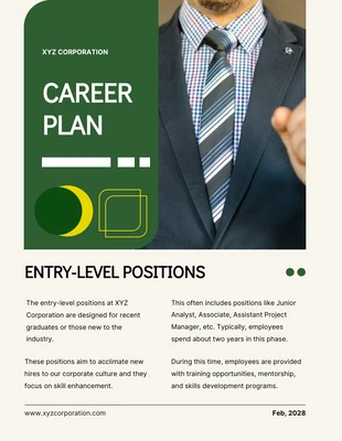 Free  Template: Modern Simple Career Plan Template