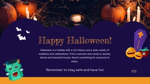 Dark Purple and Orange Halloween Celebration Presentation - Page 5