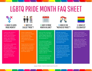 premium  Template: LGBTQ Pride Month FAQs Sheet Infographic Template