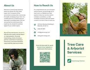 business interactive Template: Tree Care & Arborist Services Brochure