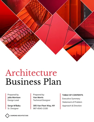 business  Template: Diamond Architecture Business Plan Example Template