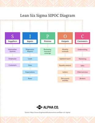 premium  Template: Bright SIPOC Diagram Example Template