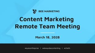 Free  Template: Remote Content Marketing Presentation Template