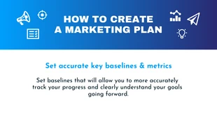 Free  Template: Blue Gradient Marketing Plan Facebook Post