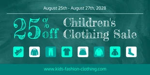 premium  Template: Children Fashion Sale Twitter Banner