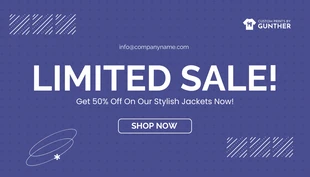 Free  Template: Simple Purple Jacket Sale Banner