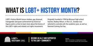 Free  Template: LGBT History Month Facts