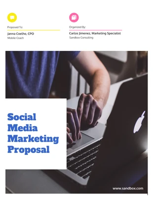 premium  Template: Bold Simple Social Media Marketing Proposal Template