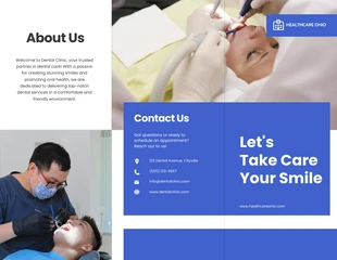 Free  Template: Modern Dental Tri Fold Brochure Template