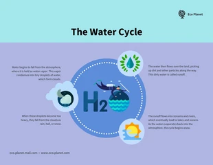 Free  Template: Water Lifecycle Infographic Template