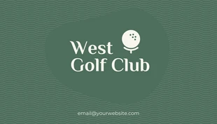 Green and Beige Simple Golf Business Card - Page 2