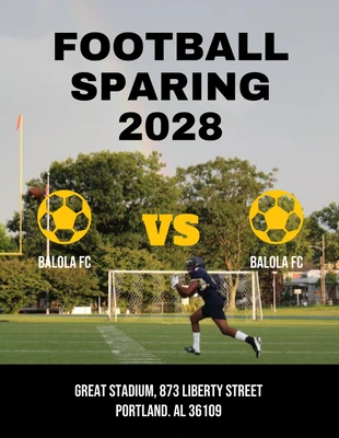 Free  Template: Football Sparing Sports Event Flyer Template