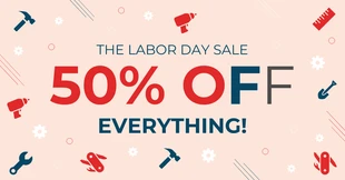 premium  Template: Labor Day Sale Facebook Post