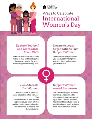 business  Template: Infographic About Women Empowerment Template