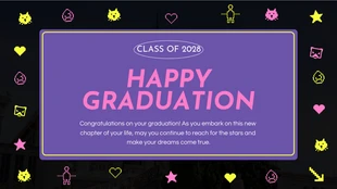 Free  Template: Pixel Happy Graduation Presentation Template